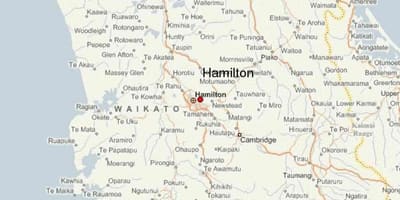 Քարտեզ Hamilton Նոր Զելանդիա