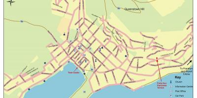 Քարտեզ քաղաքի փողոցներից квинстаун Նոր Զելանդիա